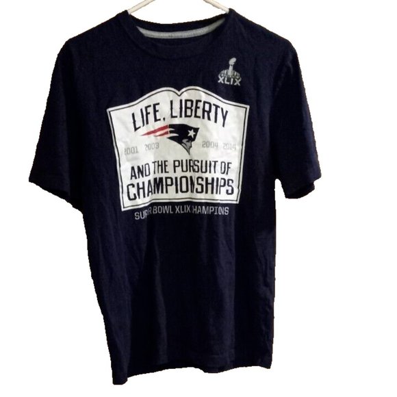 Nike New ENGLAND Patriots Med mens Life liberty & the persuit of championship - Picture 1 of 3